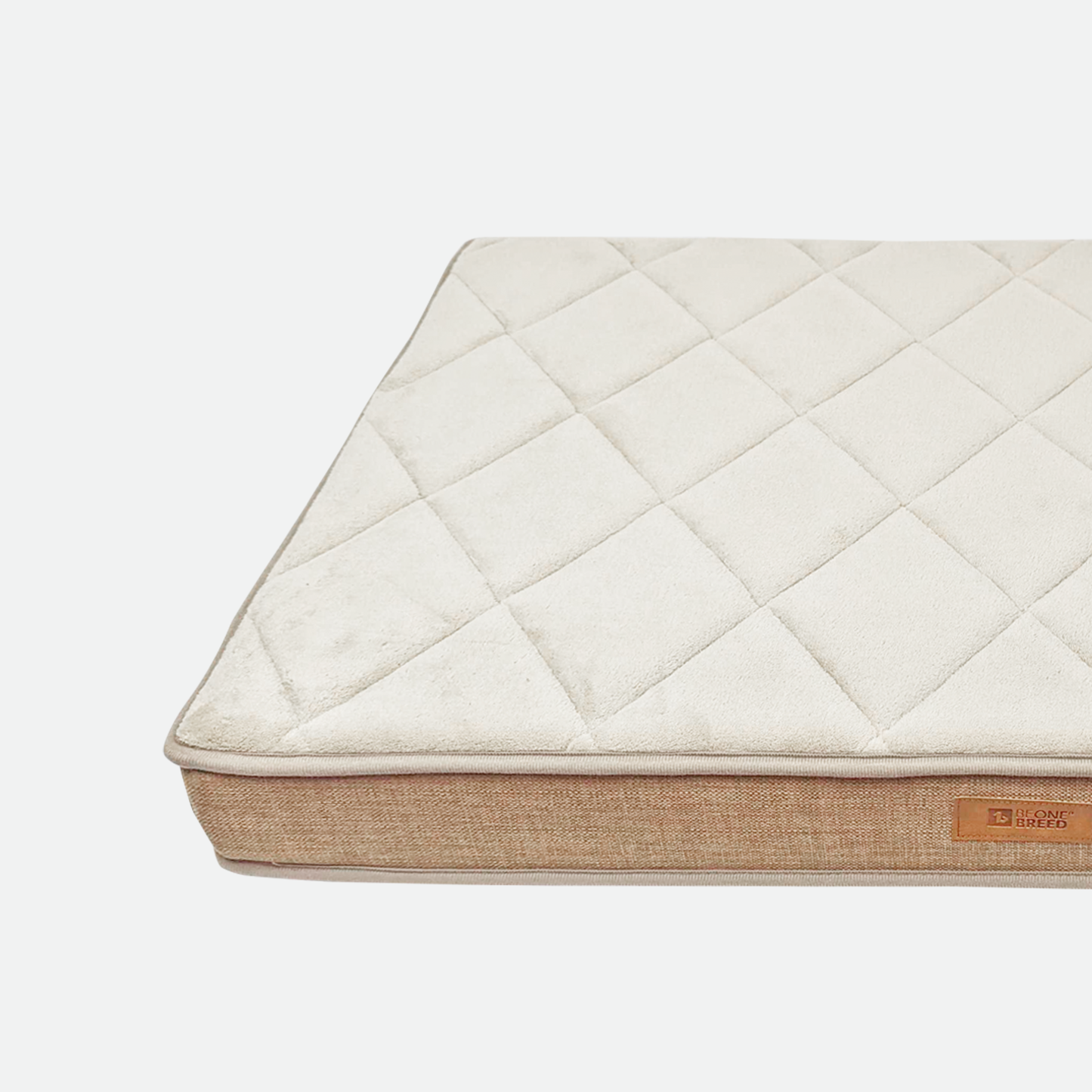 Orthopedic memory foam dog bed, beige