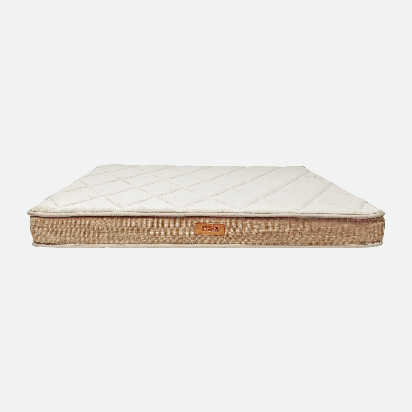 Orthopedic memory foam dog bed, beige