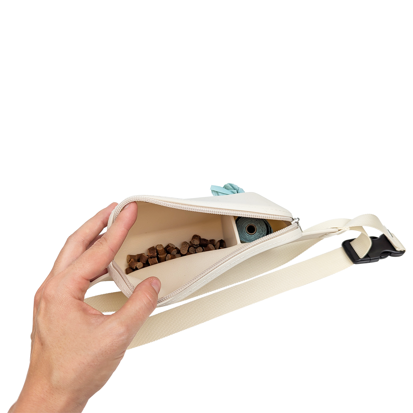 Silicone belt treat pouch