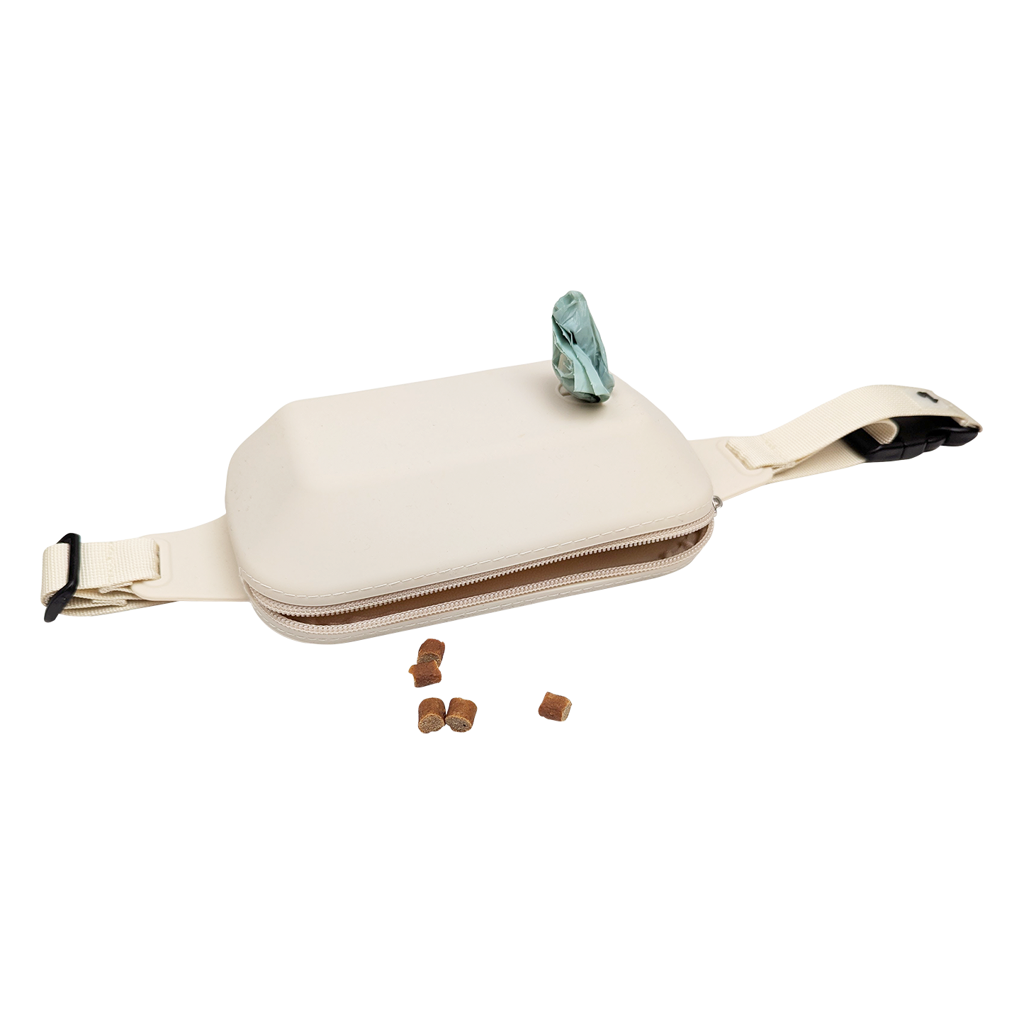 Silicone belt treat pouch