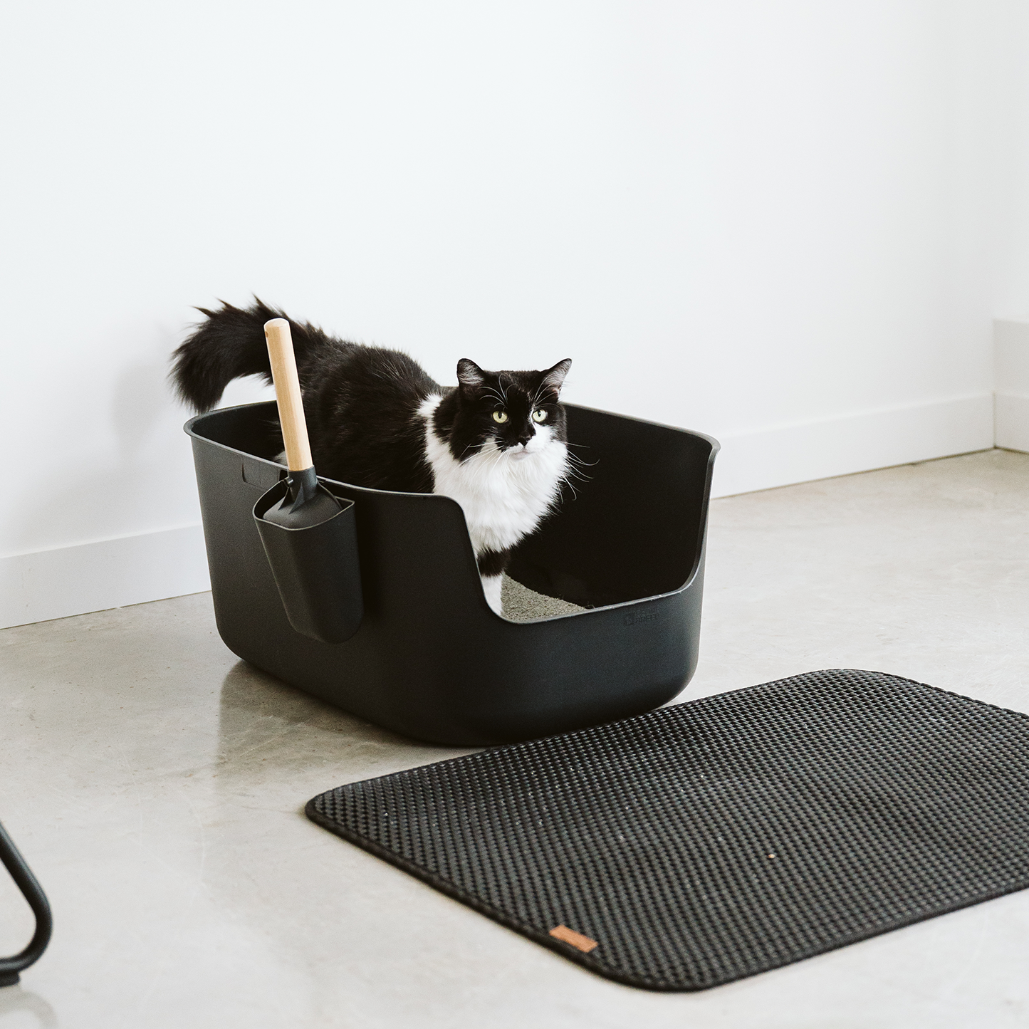 Pelle à litière robuste avec support