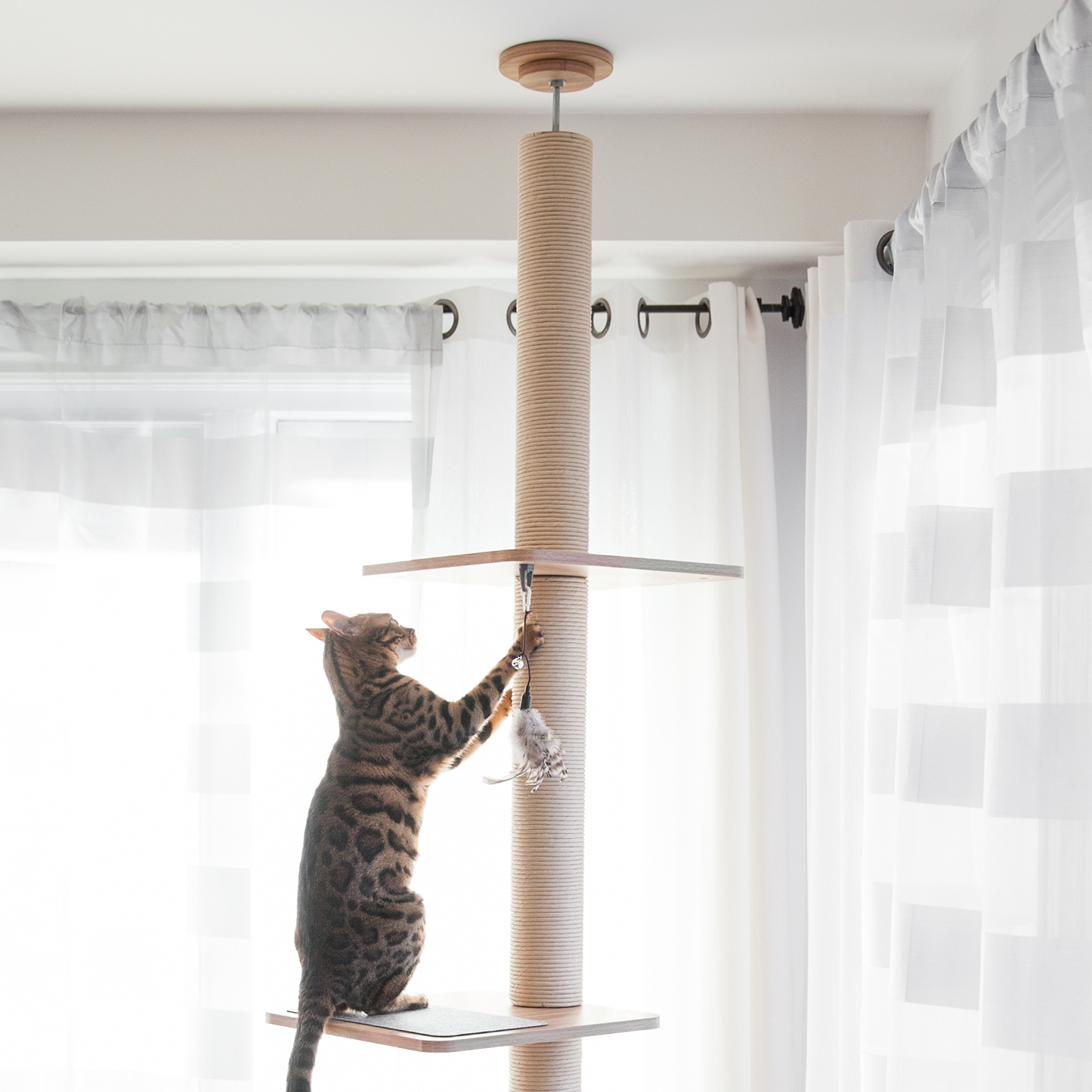 Additional paper rope scratcher post for Katt3EVO Tower, beige
