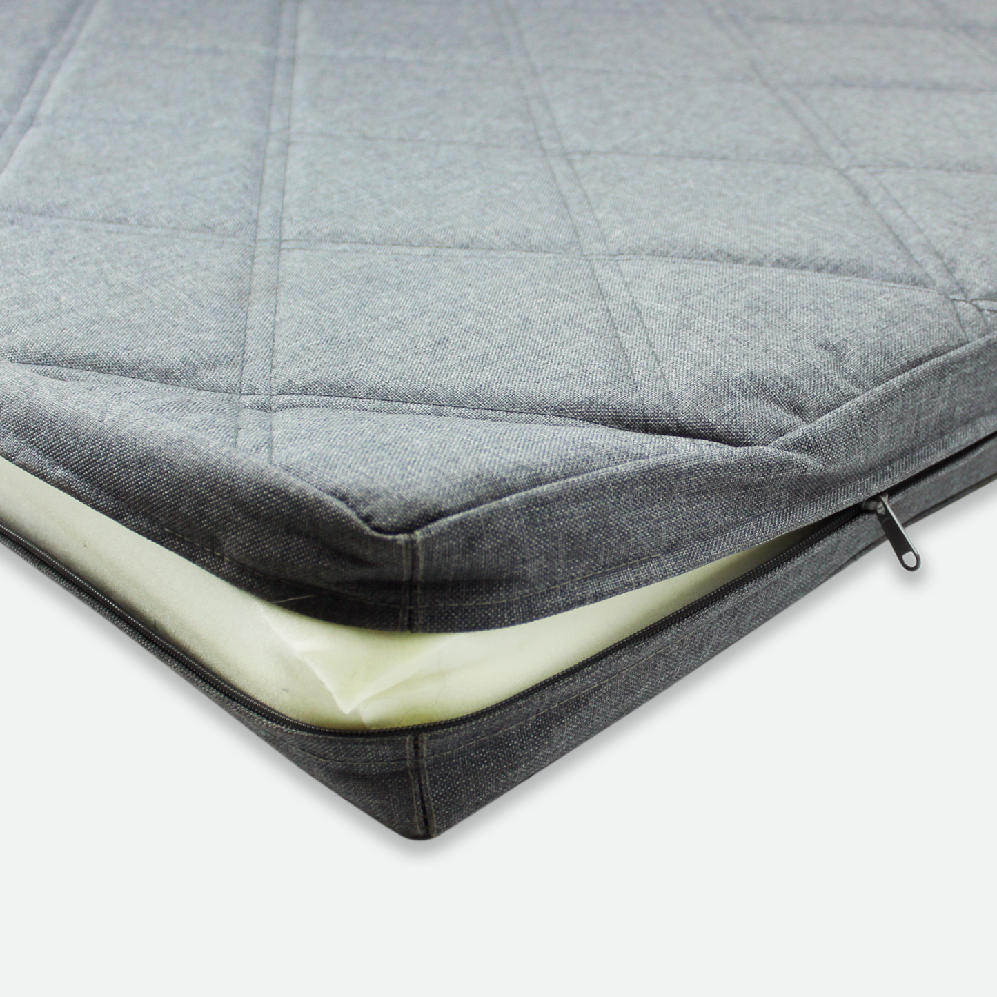 Robust orthopedic bed for dog, gray