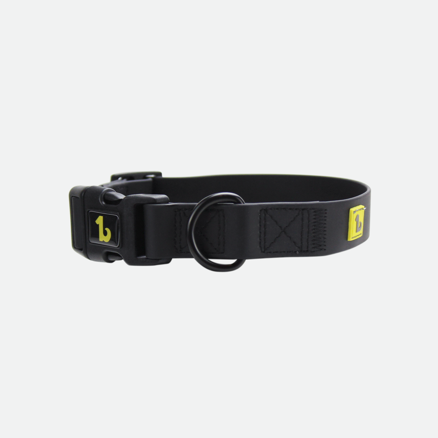 Silicone collar for dog, all black style