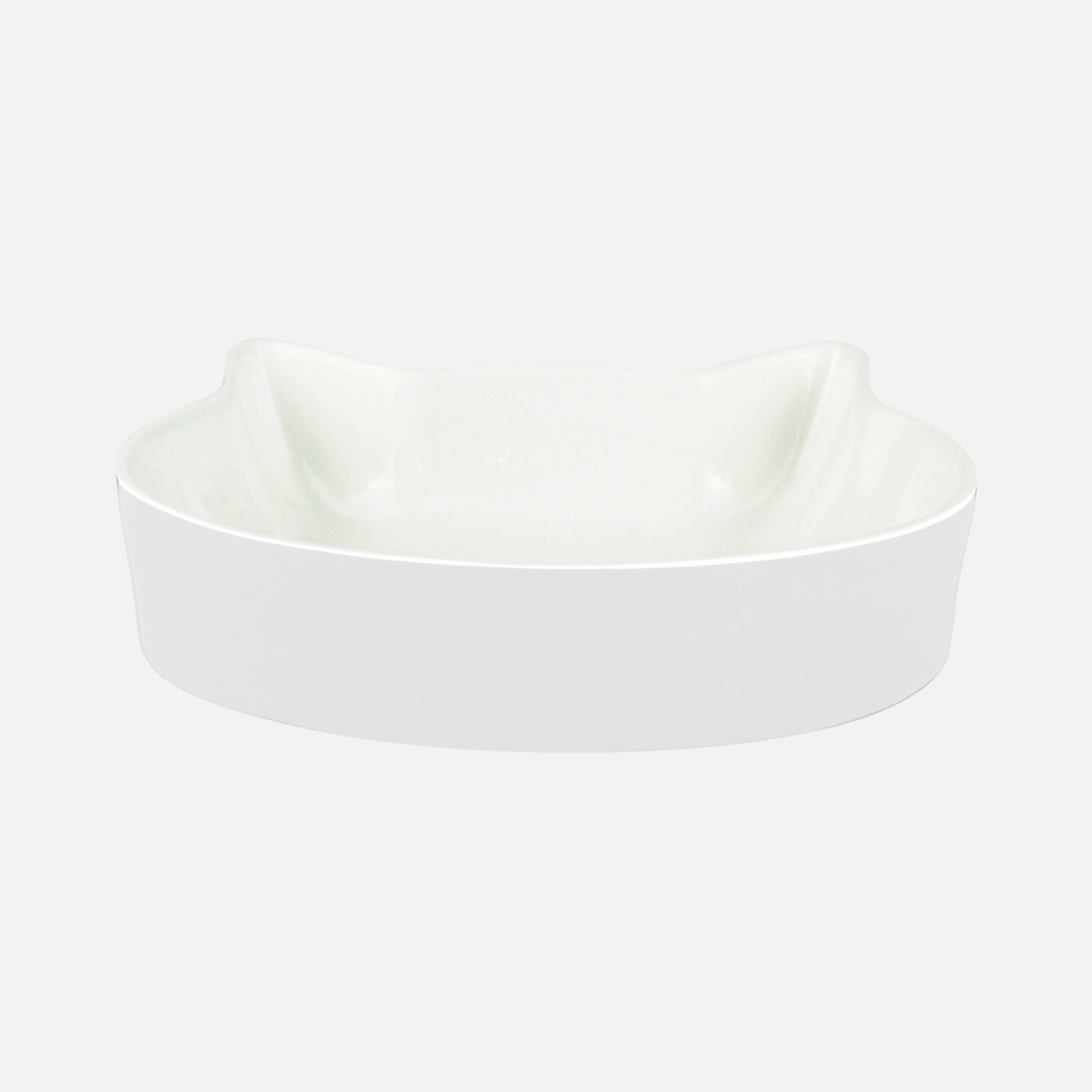 Ceramic bowl for cat, white