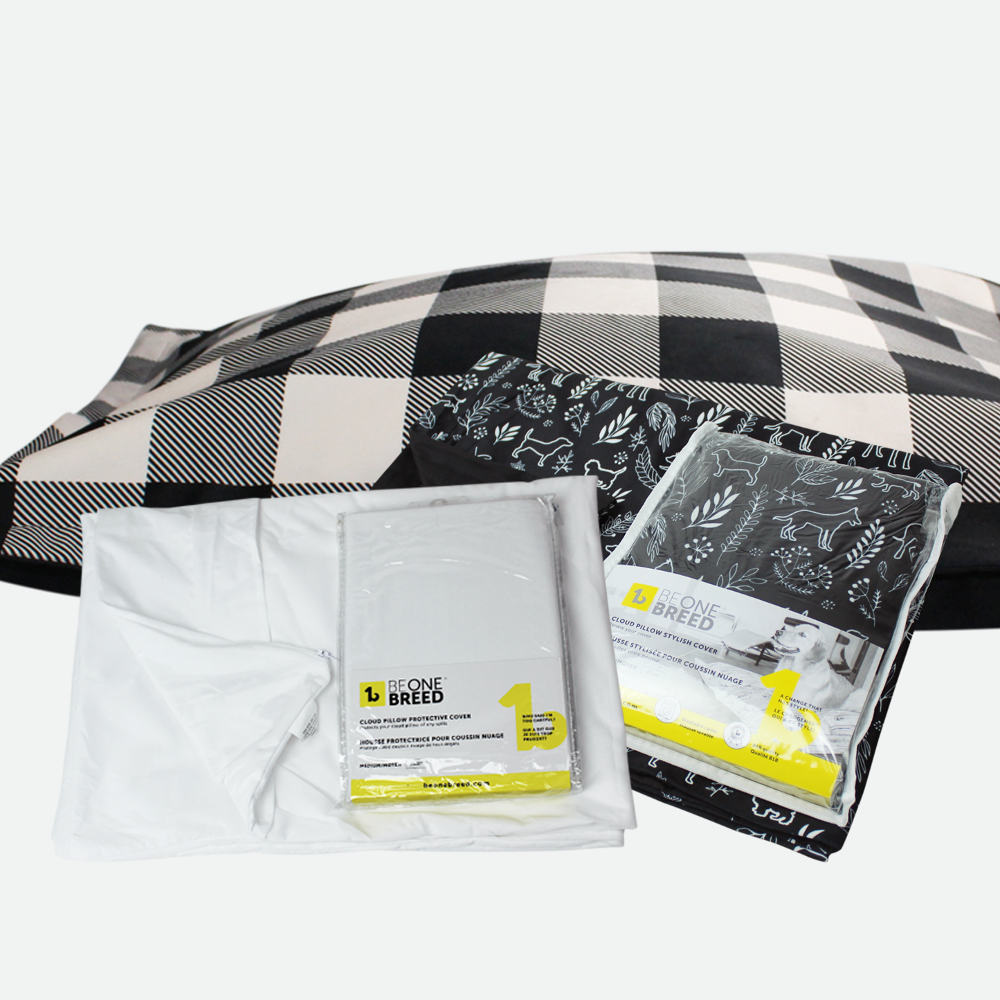 Cloud pillow bundle with cover and water resistant liner