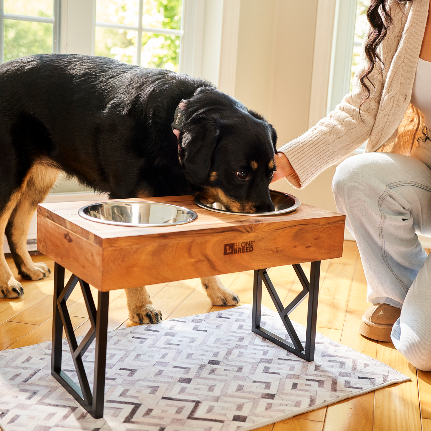 Bol double avec support ajustable