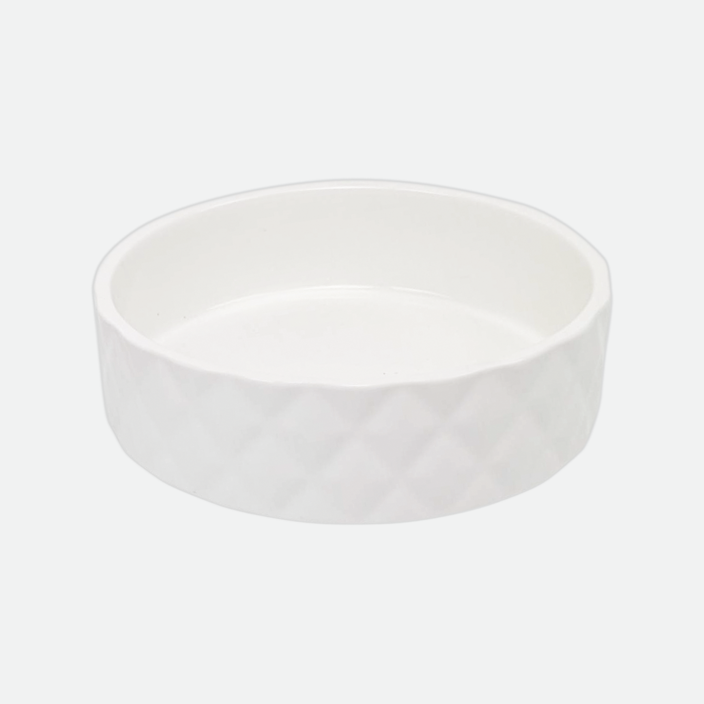 Ceramic bowl for pet, white