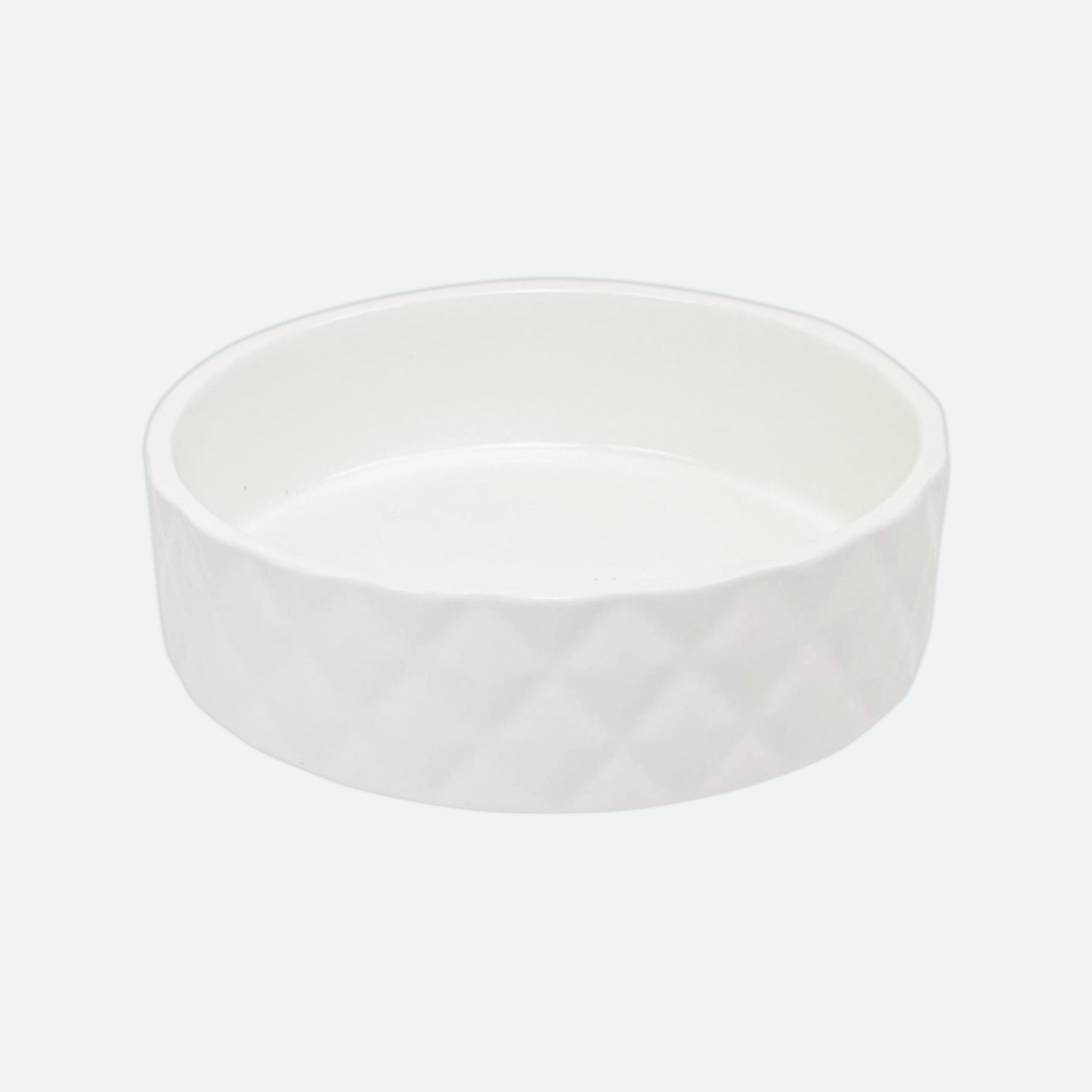 Embossed ceramic bowl for pet