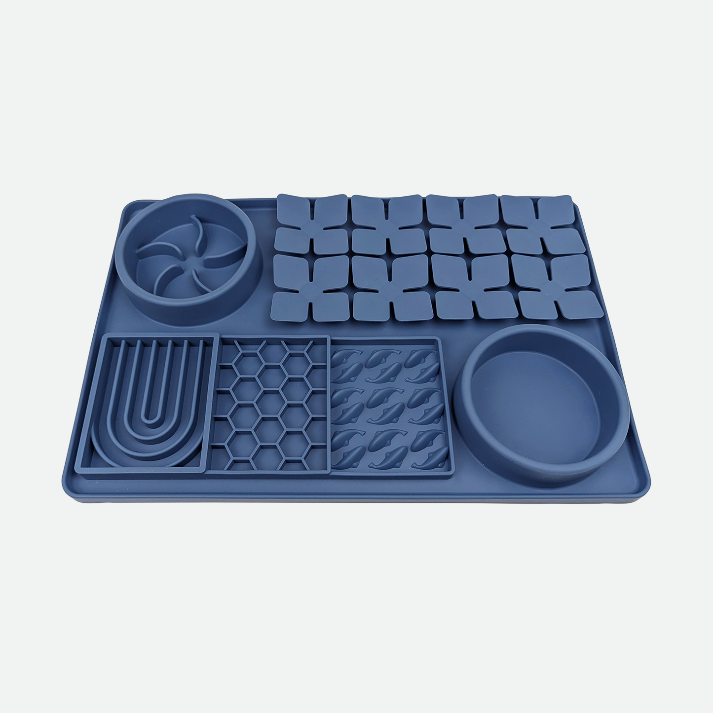 Multi textured slow feeder