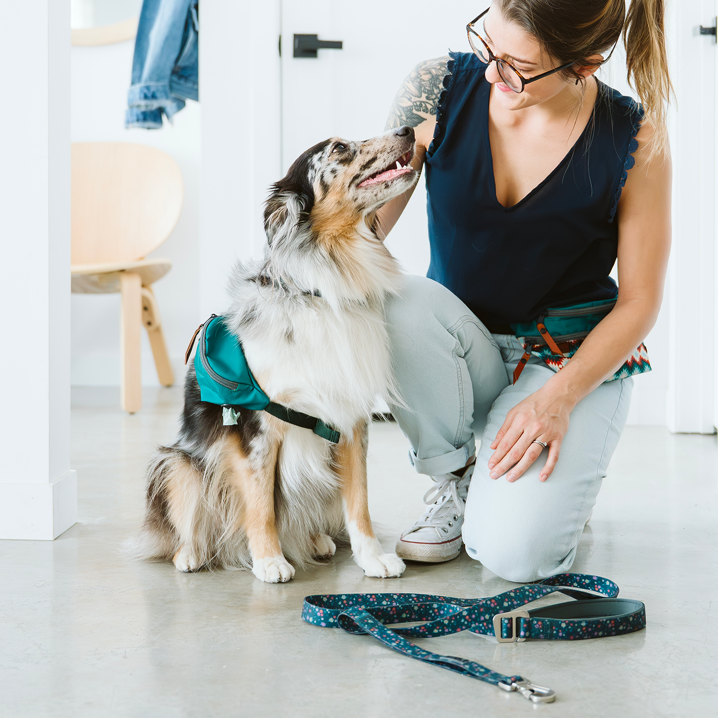 Multifunction silicone dog leash