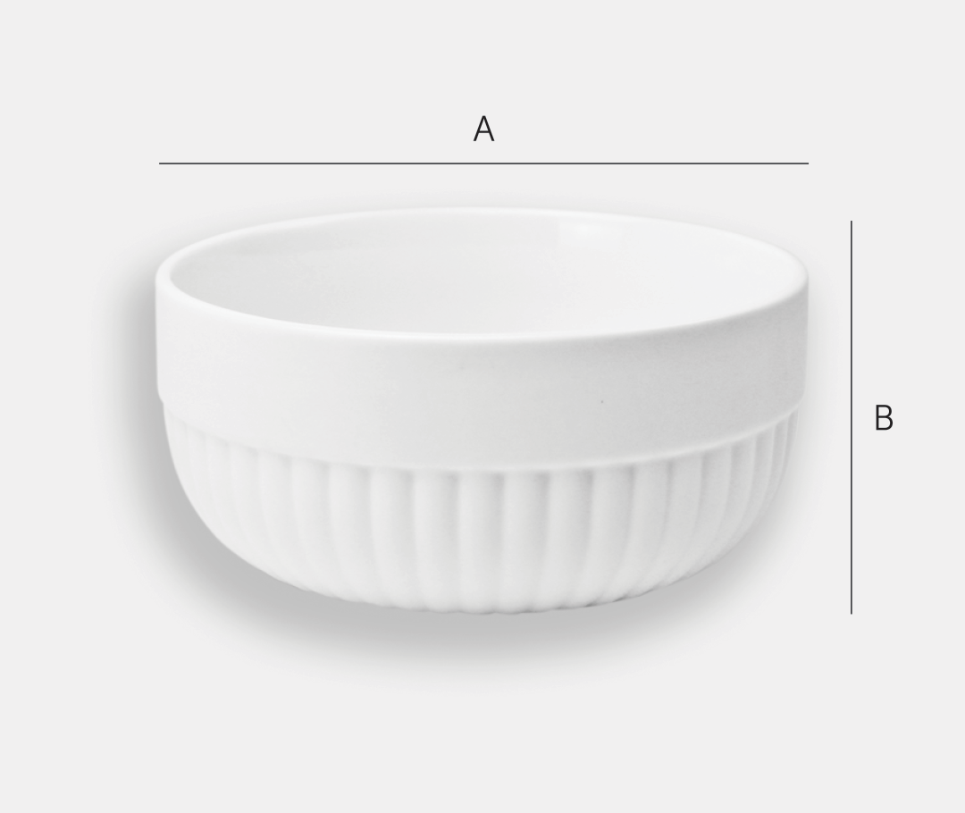 Decorative ceramic bowl for pet, white