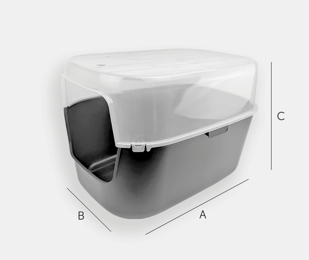 Large black luxury litter box with bamboo top – BeOneBreed