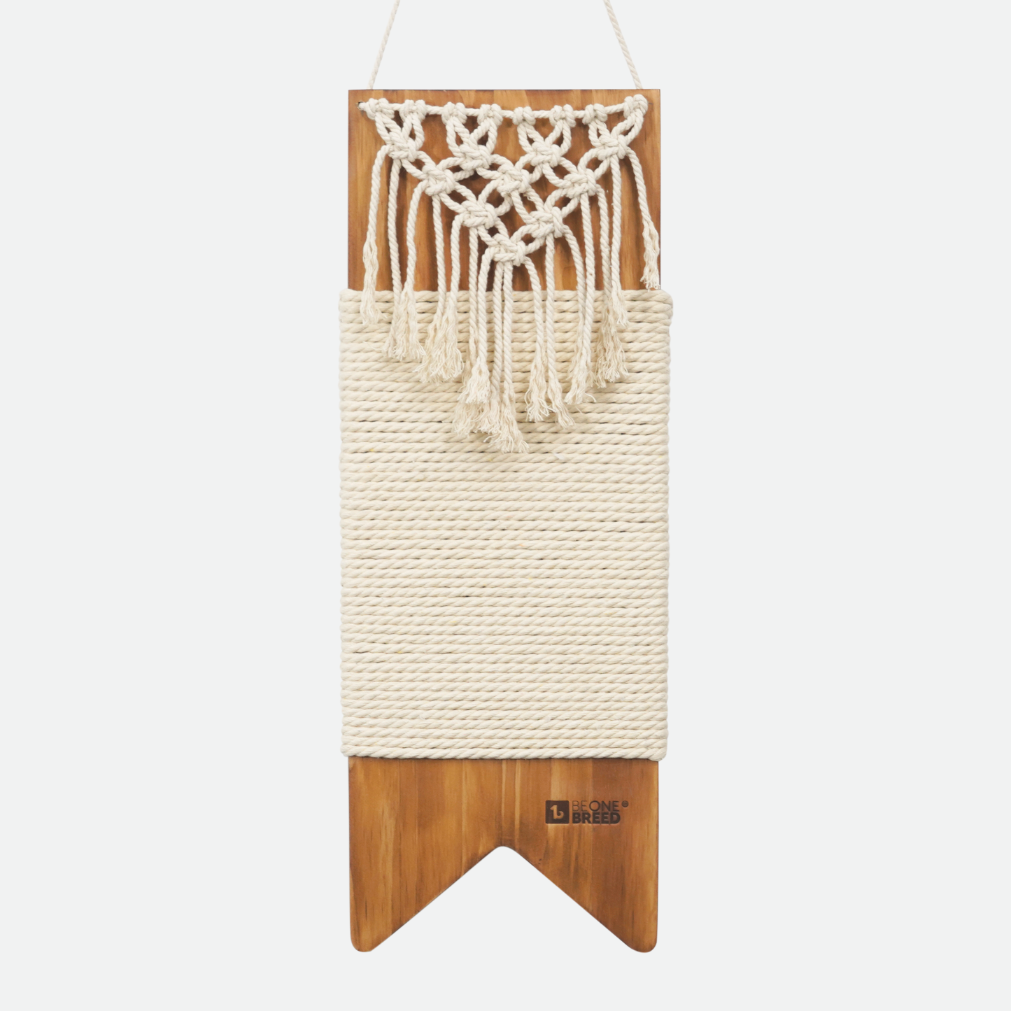 Cotton rope cat scratcher to hang, wood