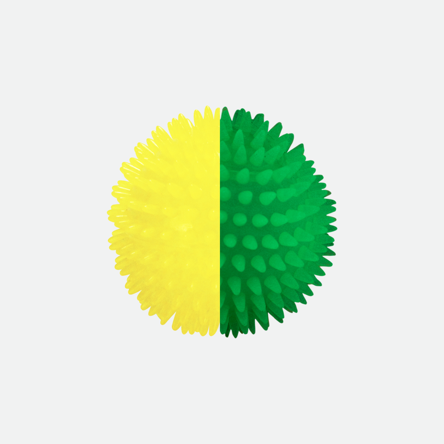 Spike chew ball for dog, glow in the dark rubber 