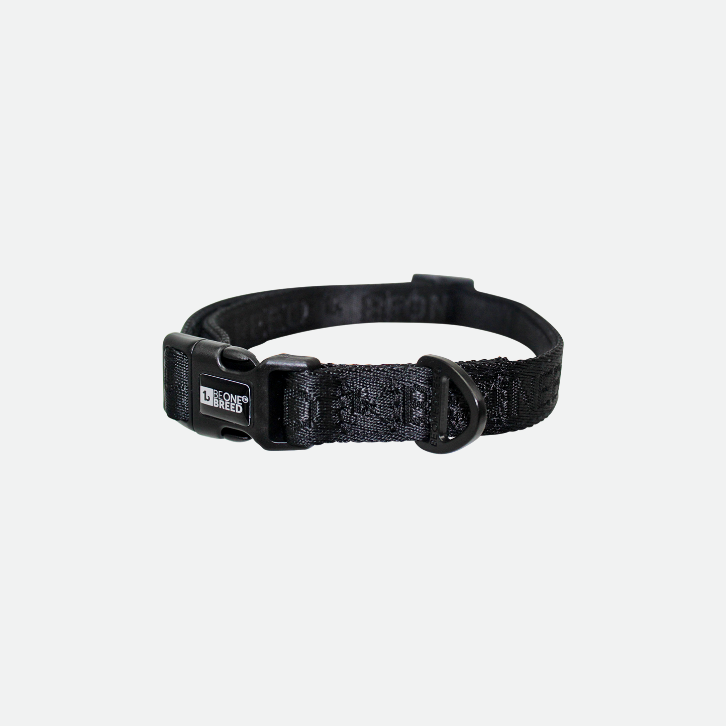 Neoprene and nylon dog collar, black