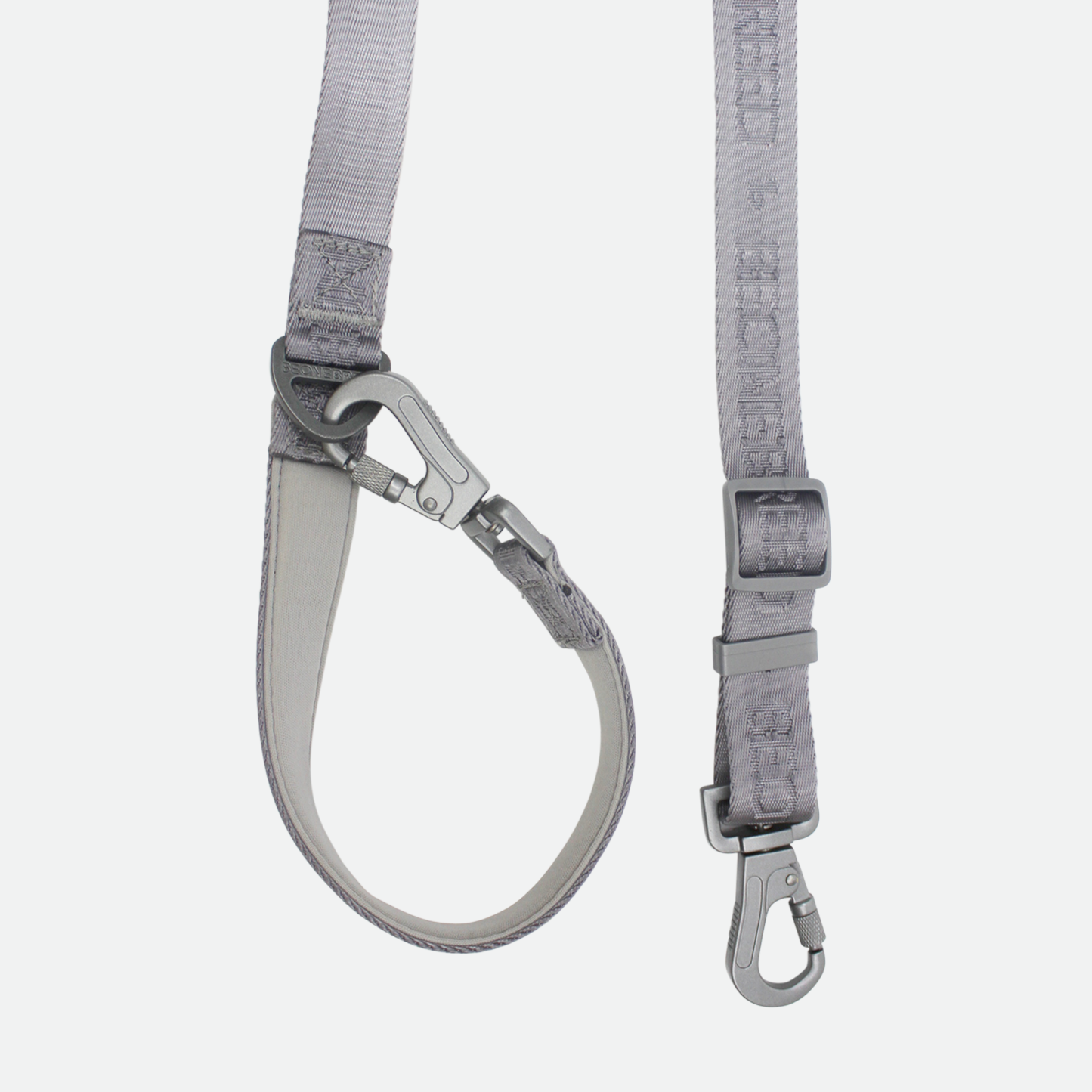 Adjustable nylon dog leash, gray