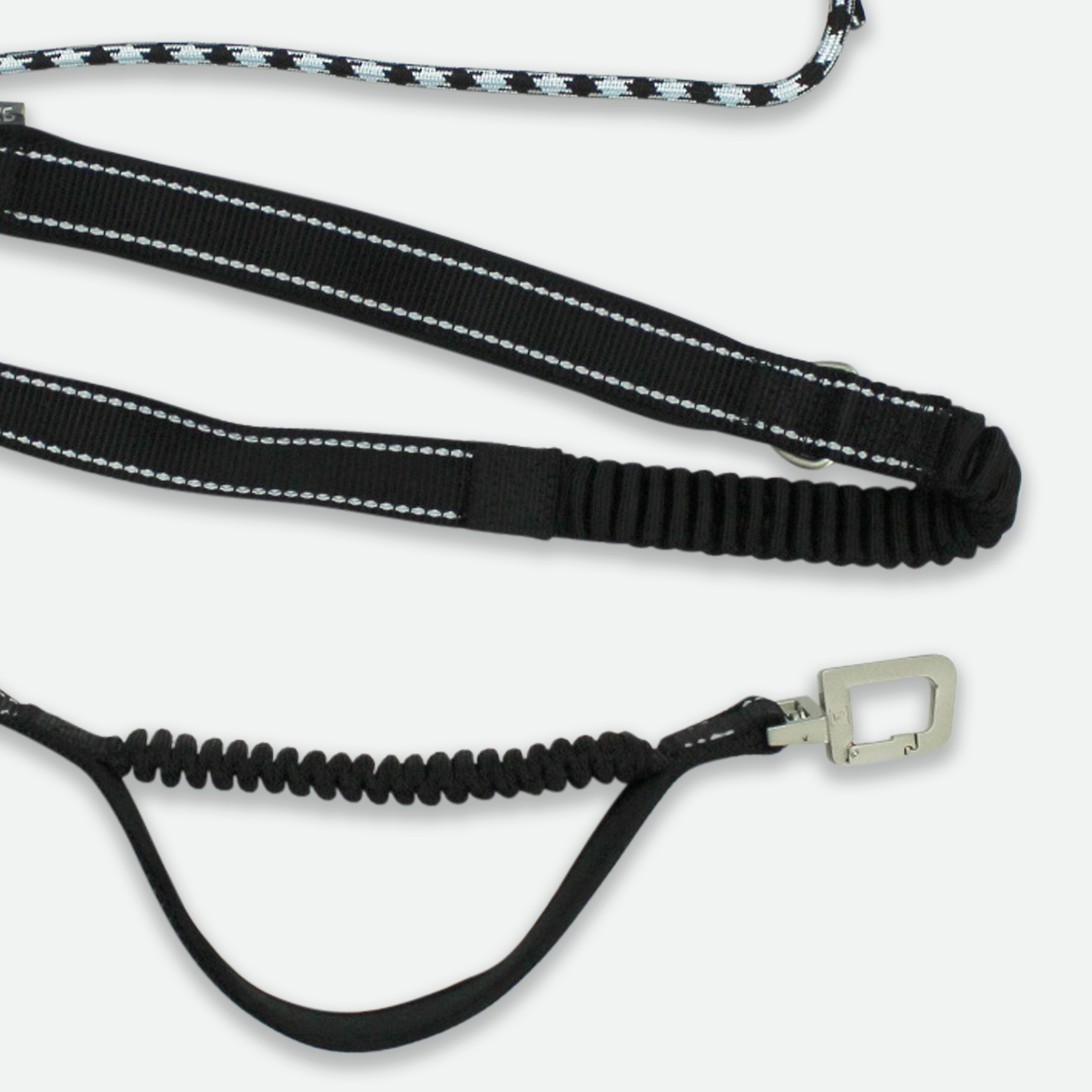 Belt & bungee leash kit for running, black