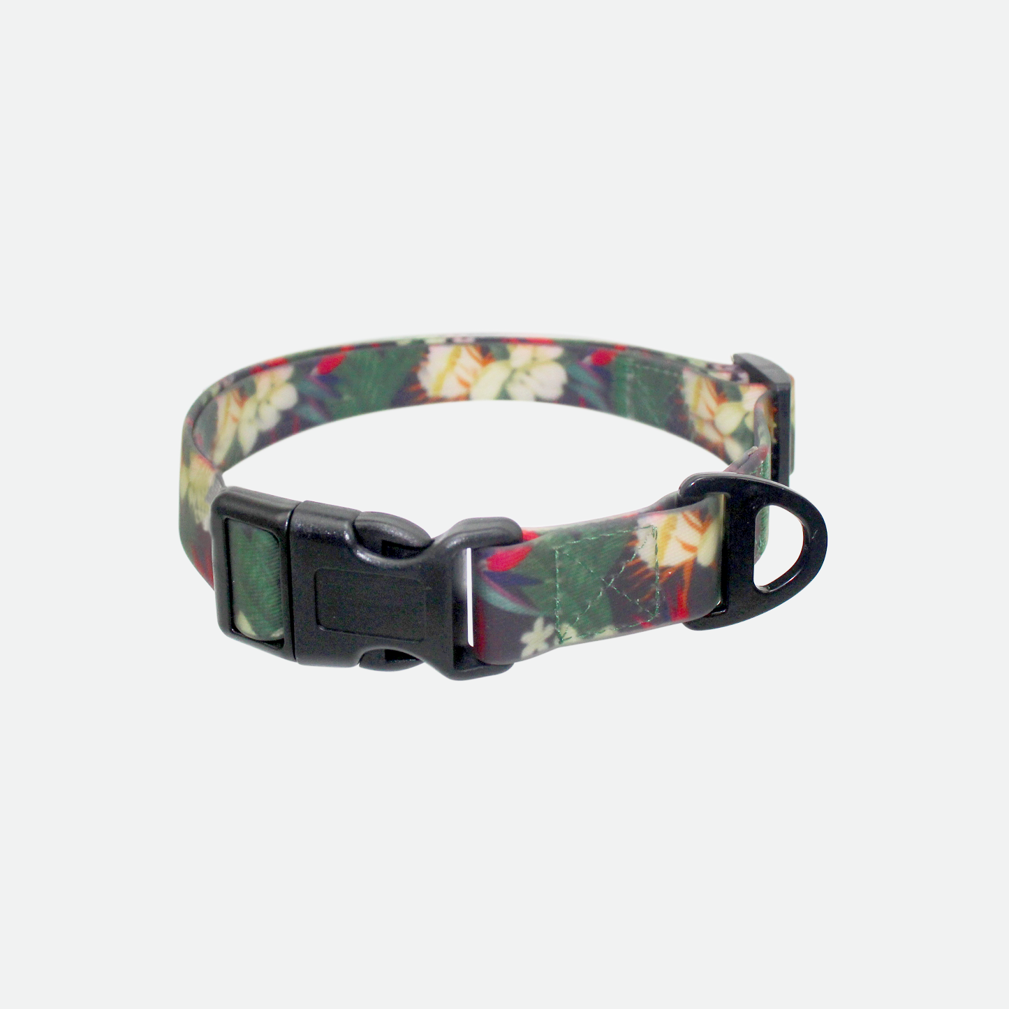 Silicone collar for dog, birds of paradise style