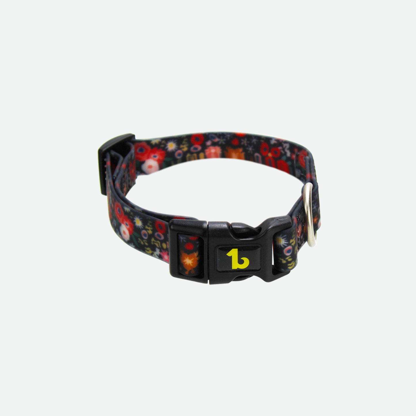 Silicone collar  for dog, wildflowers style