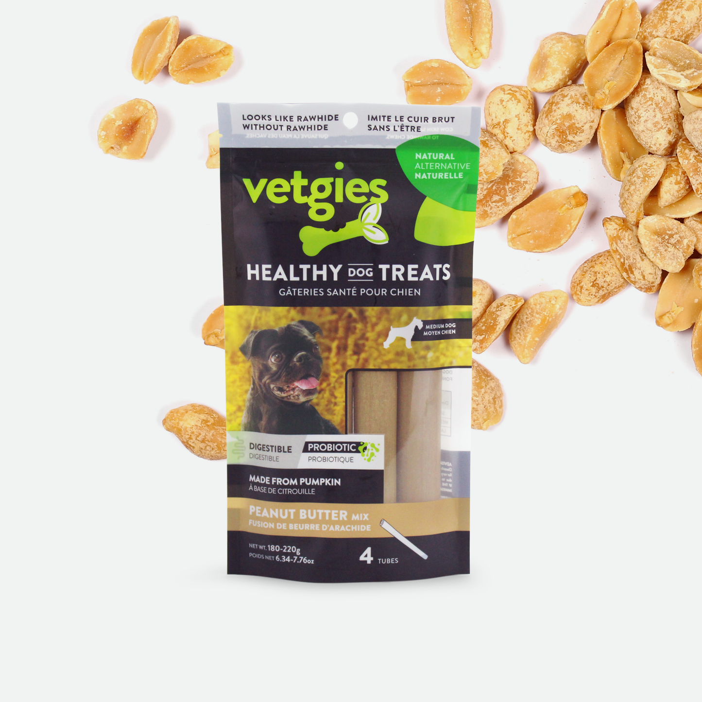 Veggie natural healthy treat for dog, peanut butter